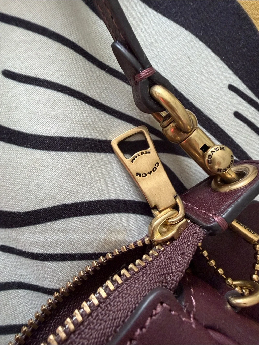 Coach Plaza bag burgundy/ merlot color